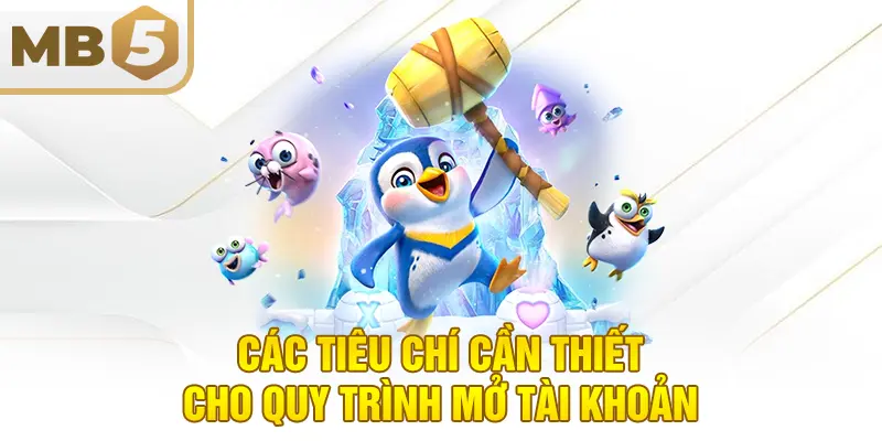Các tiêu chí cần thiết cho quy trình mở tài khoản